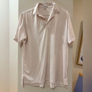 Peter Millar Light Pink Patterned Golf Polo Shirt